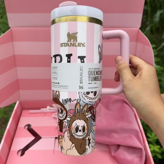 Onlybags® Labubu Pink 40oz Stanley Tumbler